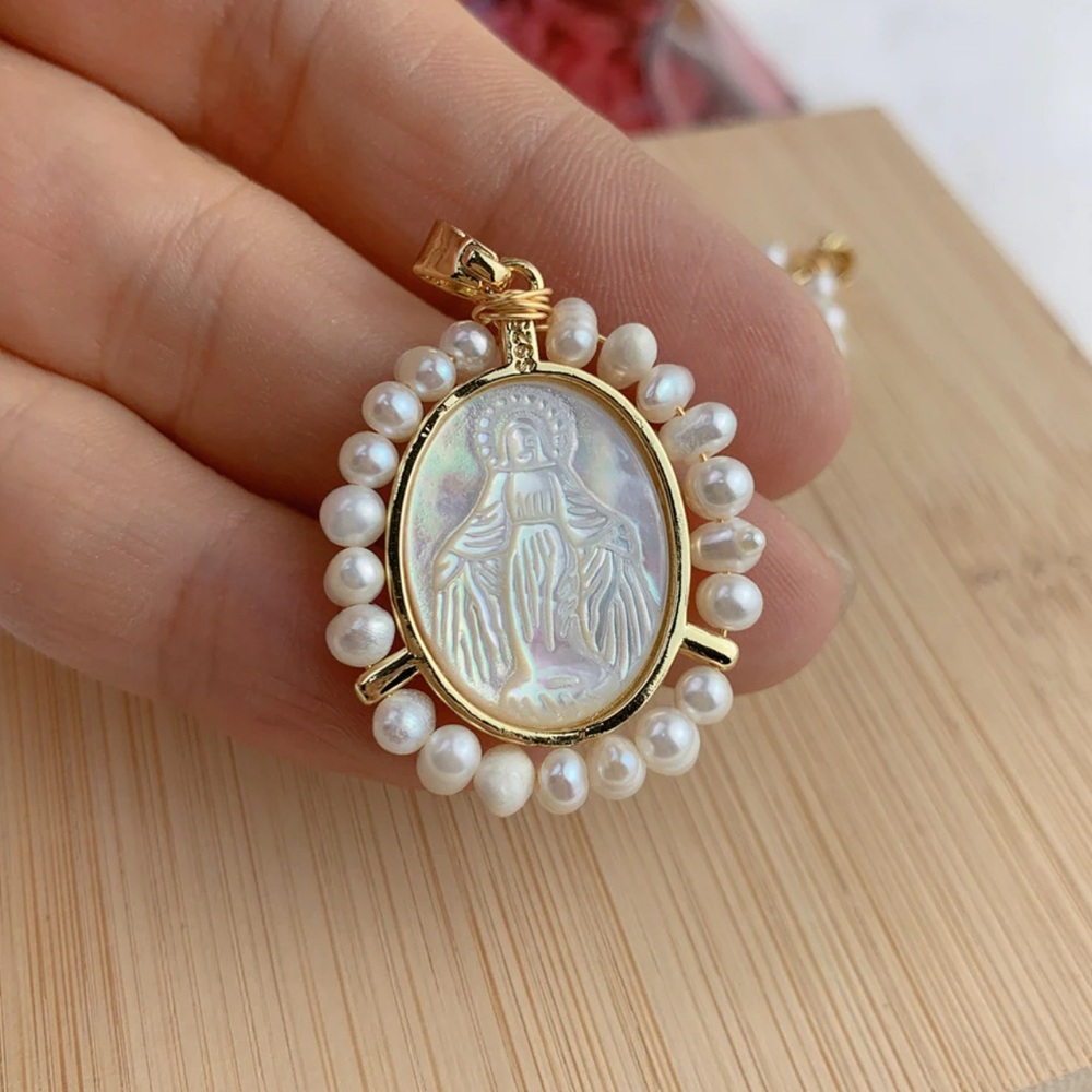 Simple Style Oval Pearl Copper Charms Jewelry Accessories